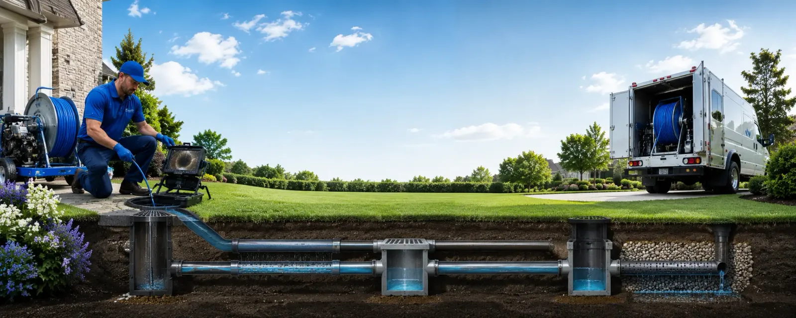 Outdoor drain cleaning information for North Bangor, NY